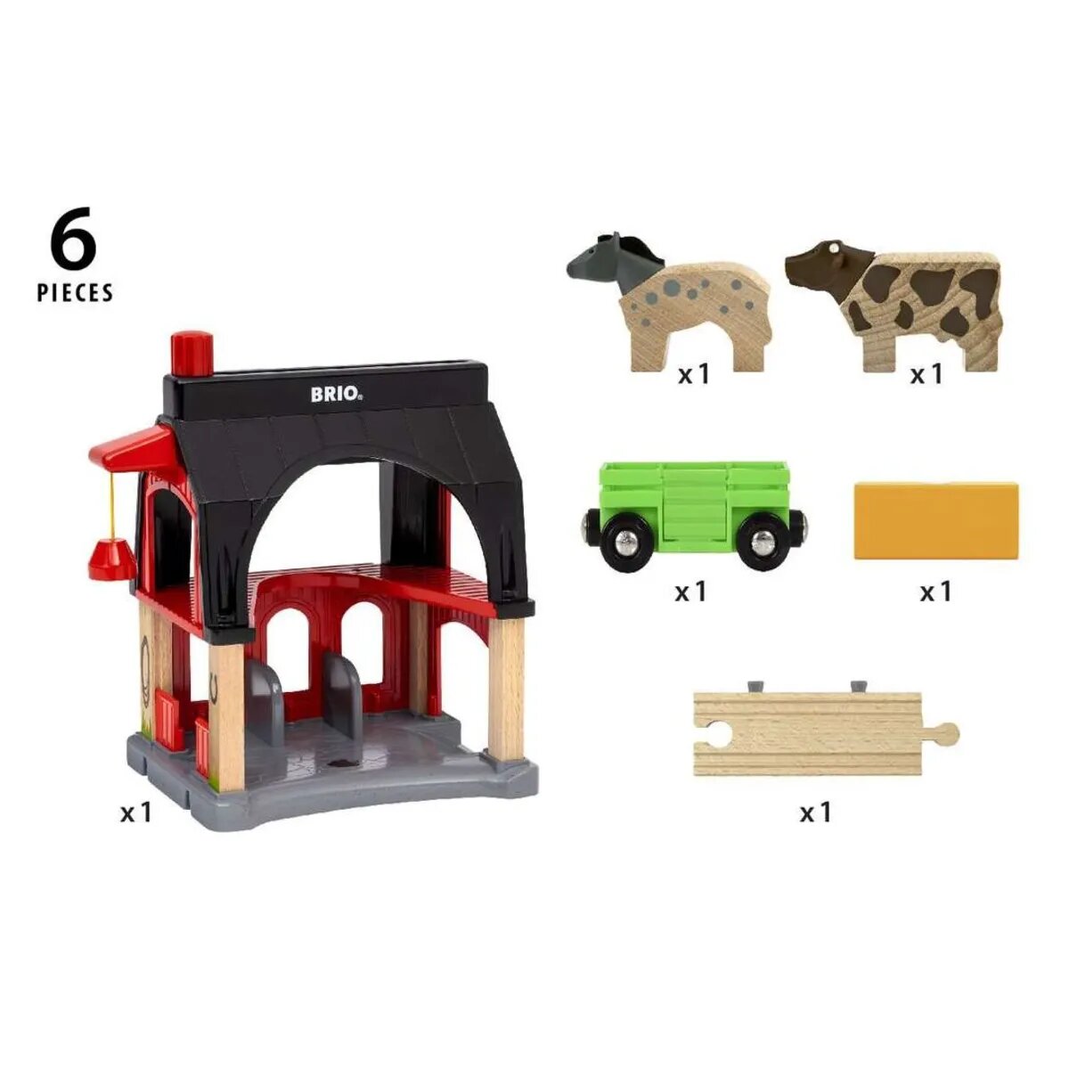BRIO Tierscheune mit Heuwaggon