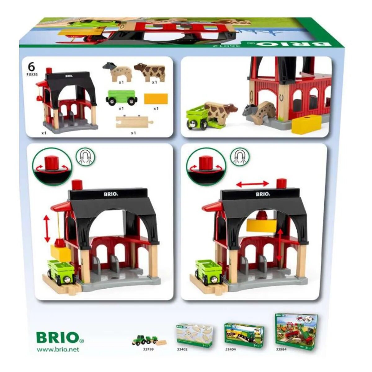 BRIO Tierscheune mit Heuwaggon