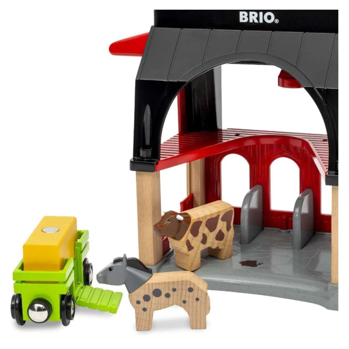 BRIO Tierscheune mit Heuwaggon