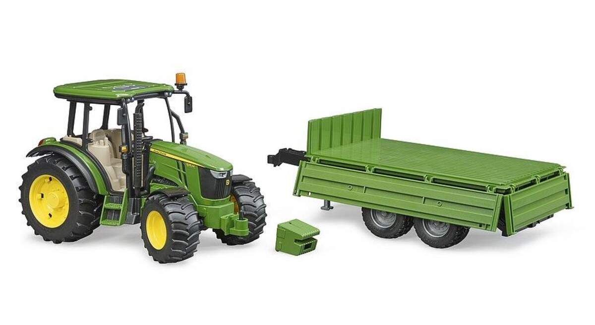 BRUDER® 2108 John Deere 5115M + mit Bordwandanhänger