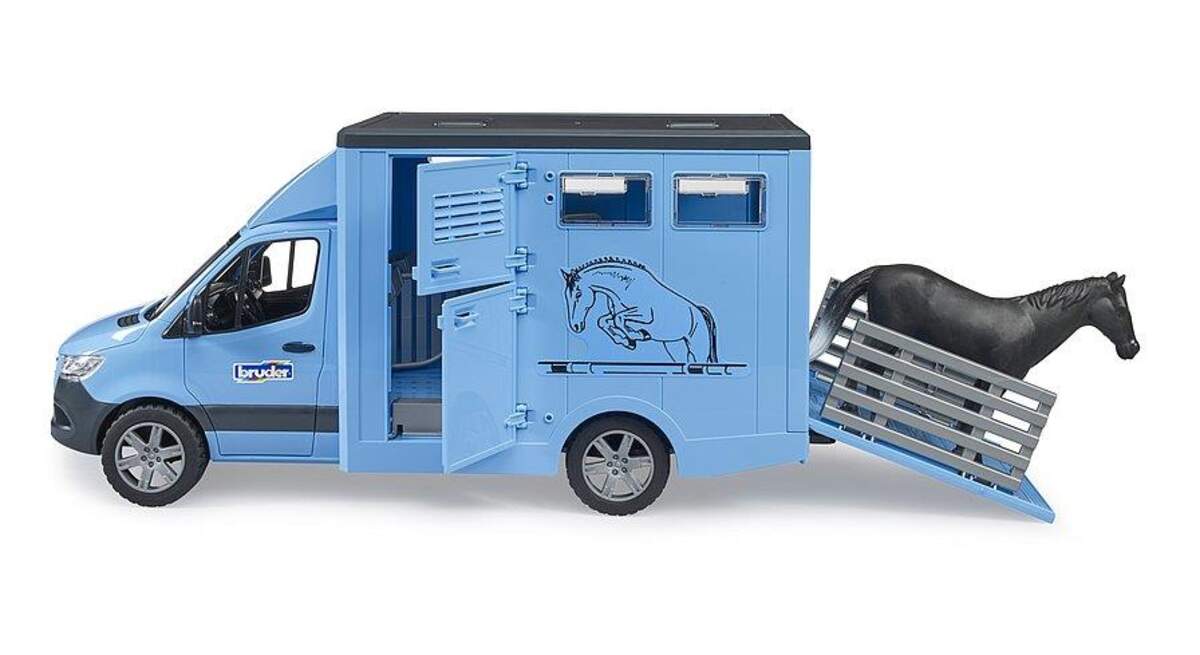 BRUDER® MB Sprinter Tiertransporter mit 1 Pferd