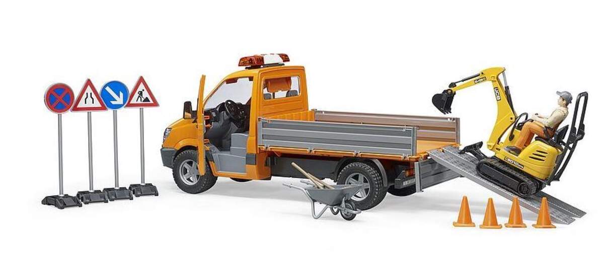 BRUDER® Mercedes-Benz Sprinter Kommunal mit Light & Sound Module, Fahrer und Zubehör