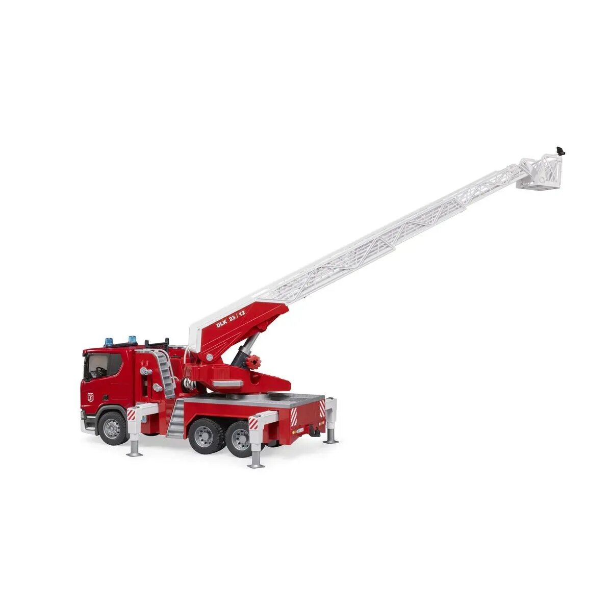BRUDER® 03591 Scania Super 560R Feuerwehr mit Drehleiter, Wasserpumpe, L+S Modul