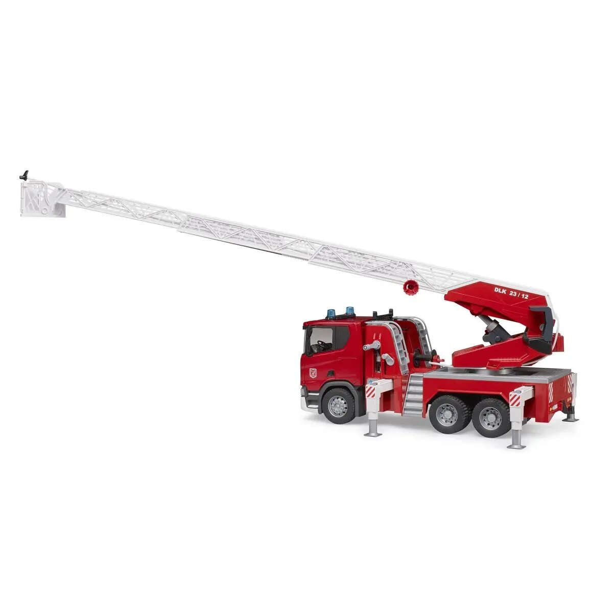 BRUDER® 03591 Scania Super 560R Feuerwehr mit Drehleiter, Wasserpumpe, L+S Modul