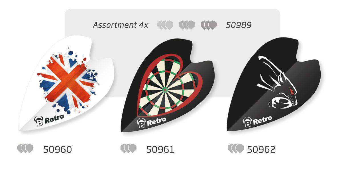 BULL'S Darts Retro & Retro Mini Flights Sortiment 960/961/962 Retro Mini