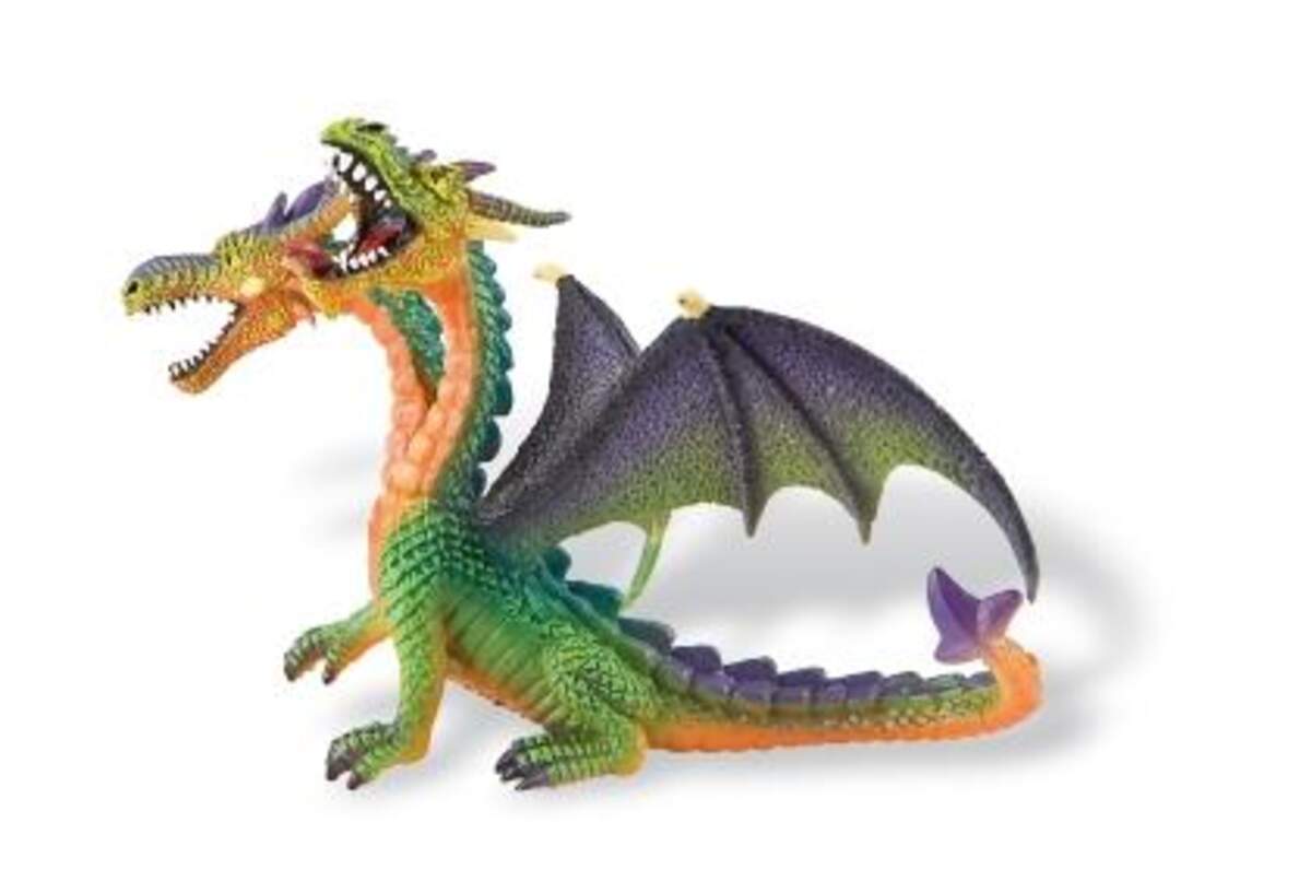 Bullyland 75596 Drache zweiköpfig, grün