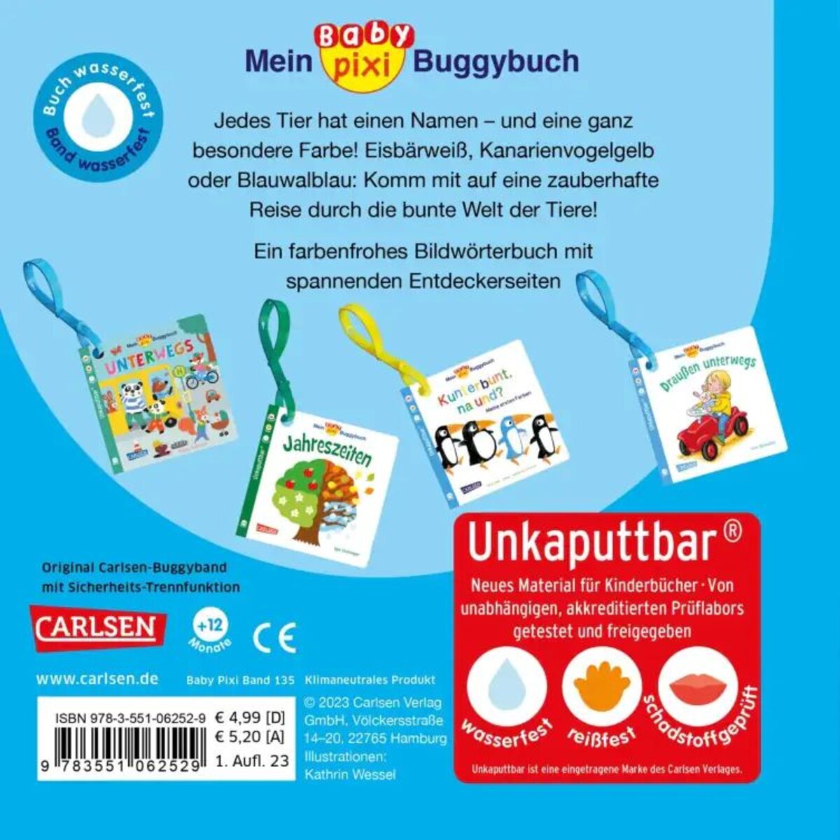 Carlsen Verlag Baby Pixi (unkaputtbar) 135: Mein Baby-Pixi-Buggybuch: Blauwalblau und andere tolle Farben