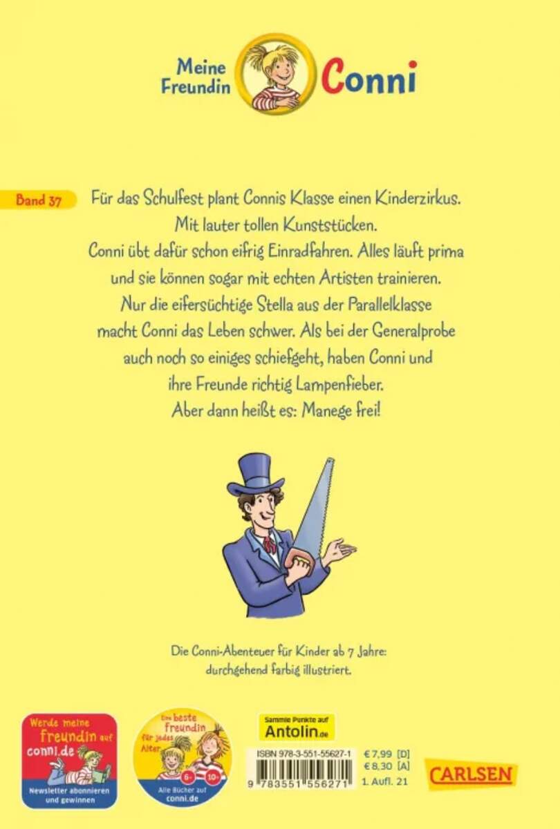 Carlsen Verlag Conni Erzählbände 37: Conni und der zauberhafte Schulzirkus