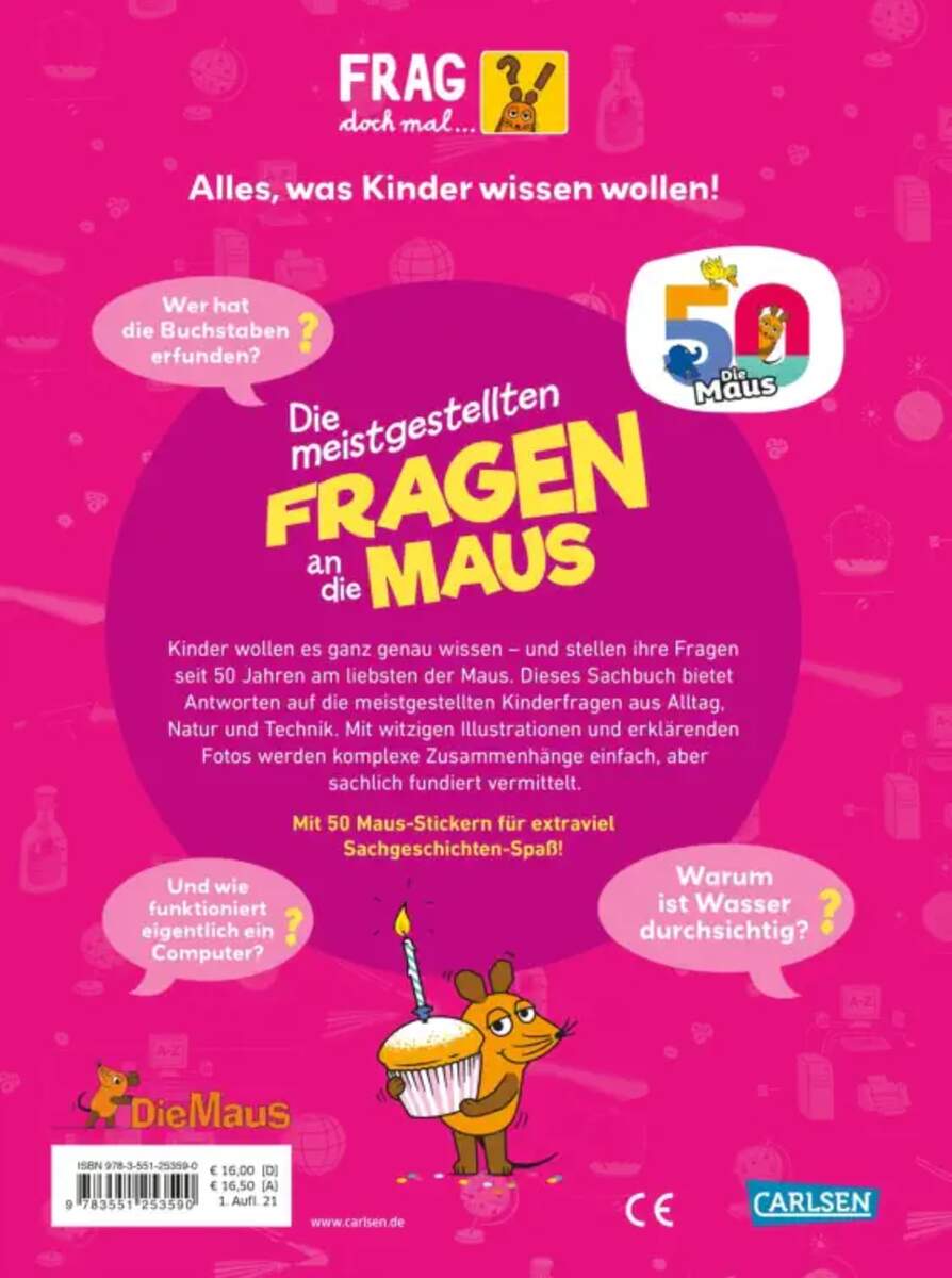 Carlsen Verlag Frag doch mal ... die Maus: Die meistgestellten Fragen an die Maus