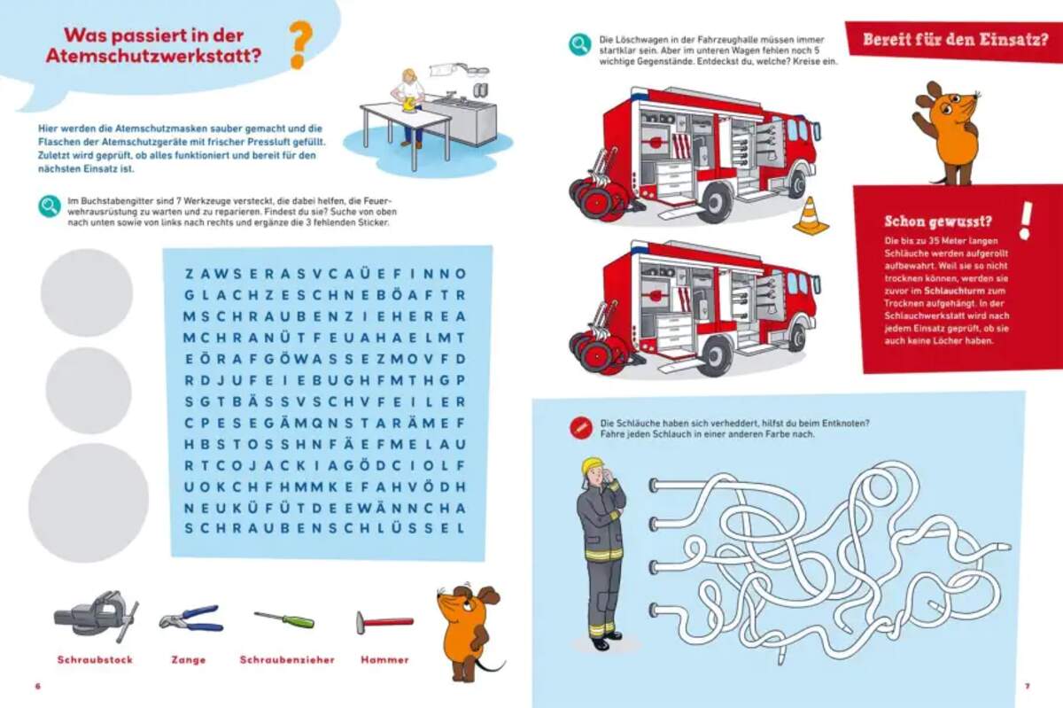 Carlsen Verlag Frag doch mal ... die Maus: Feuerwehr von Petra Klose, Luisa Just