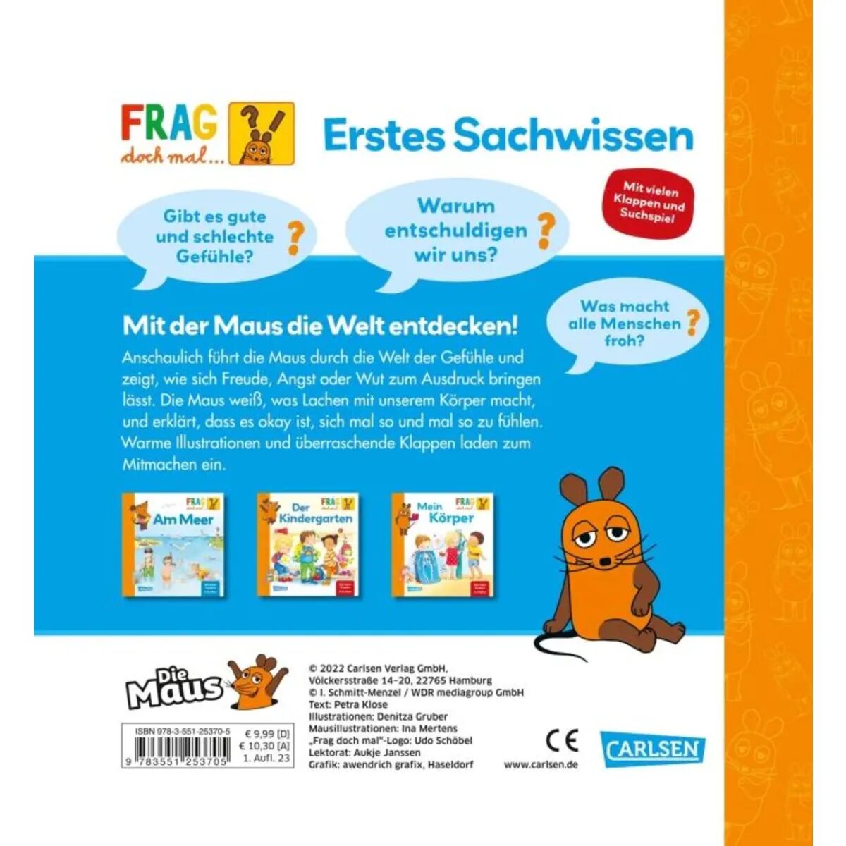 Carlsen Verlag Frag doch mal ... die Maus: Lachen, weinen, wütend sein