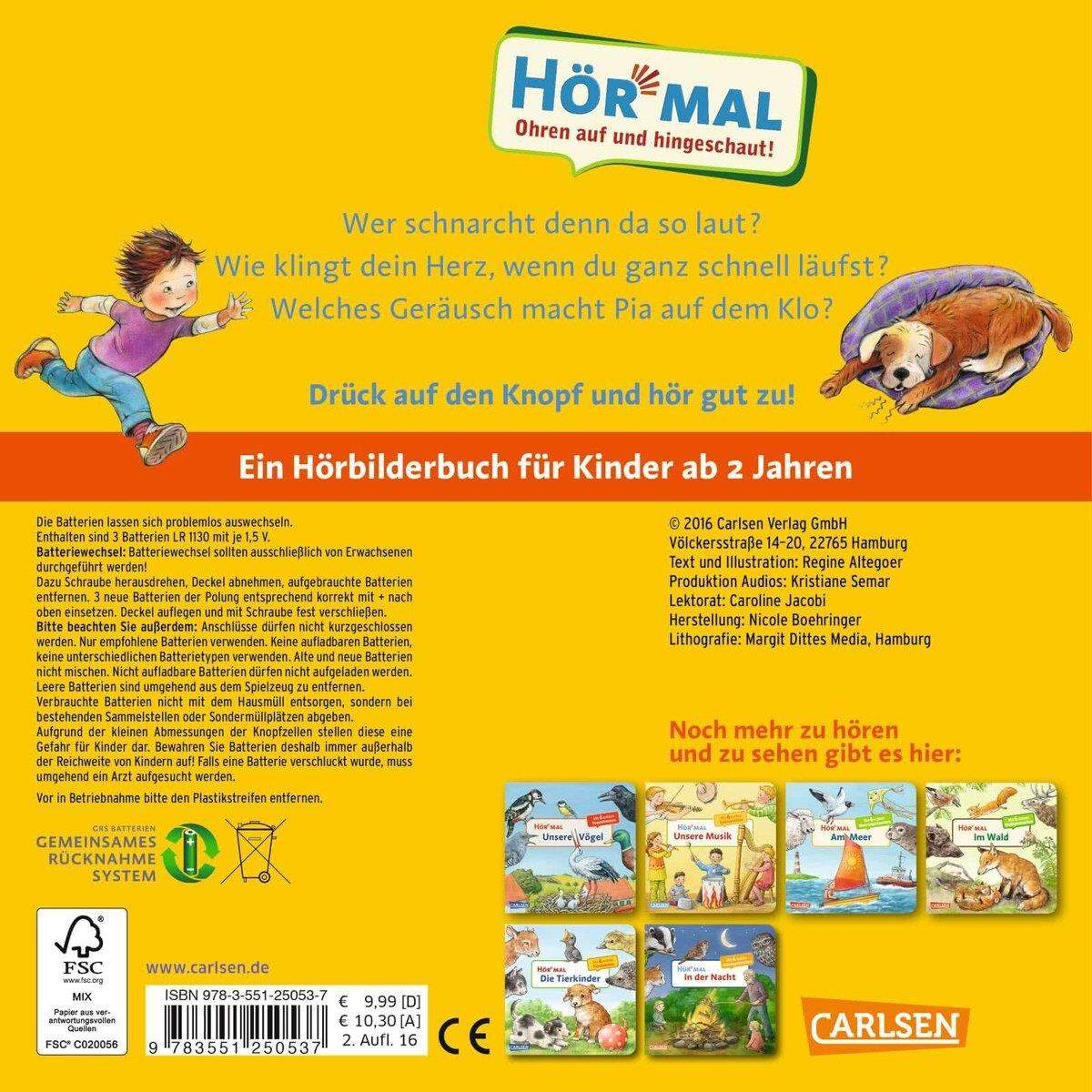 Carlsen Verlag Hör mal - Mein Körper, Soundbuch