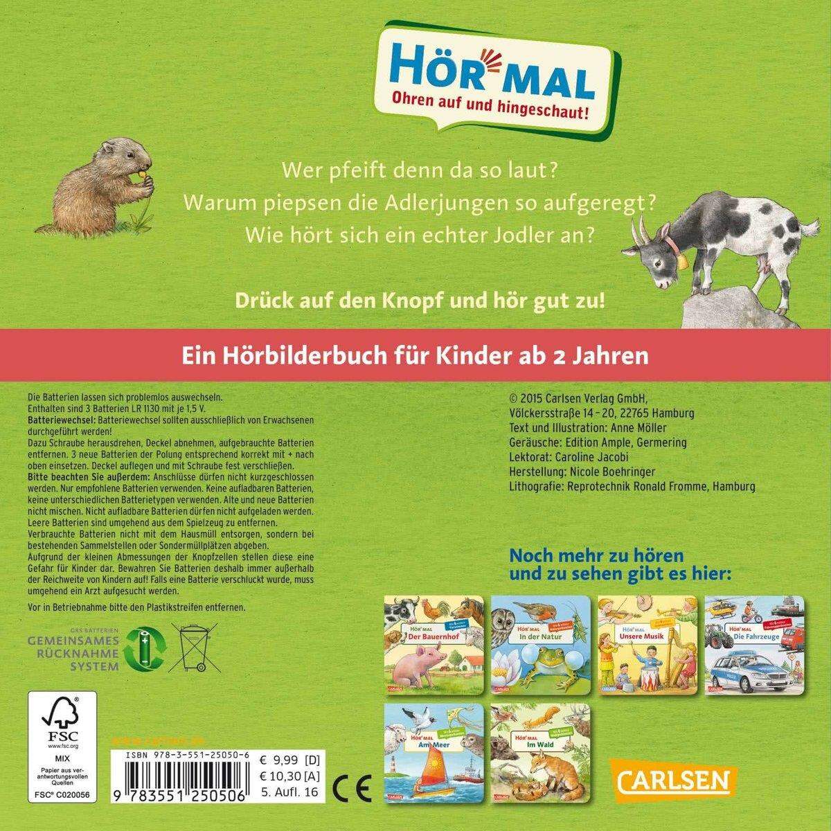 Carlsen Verlag Hör mal - In den Bergen, Soundbuch