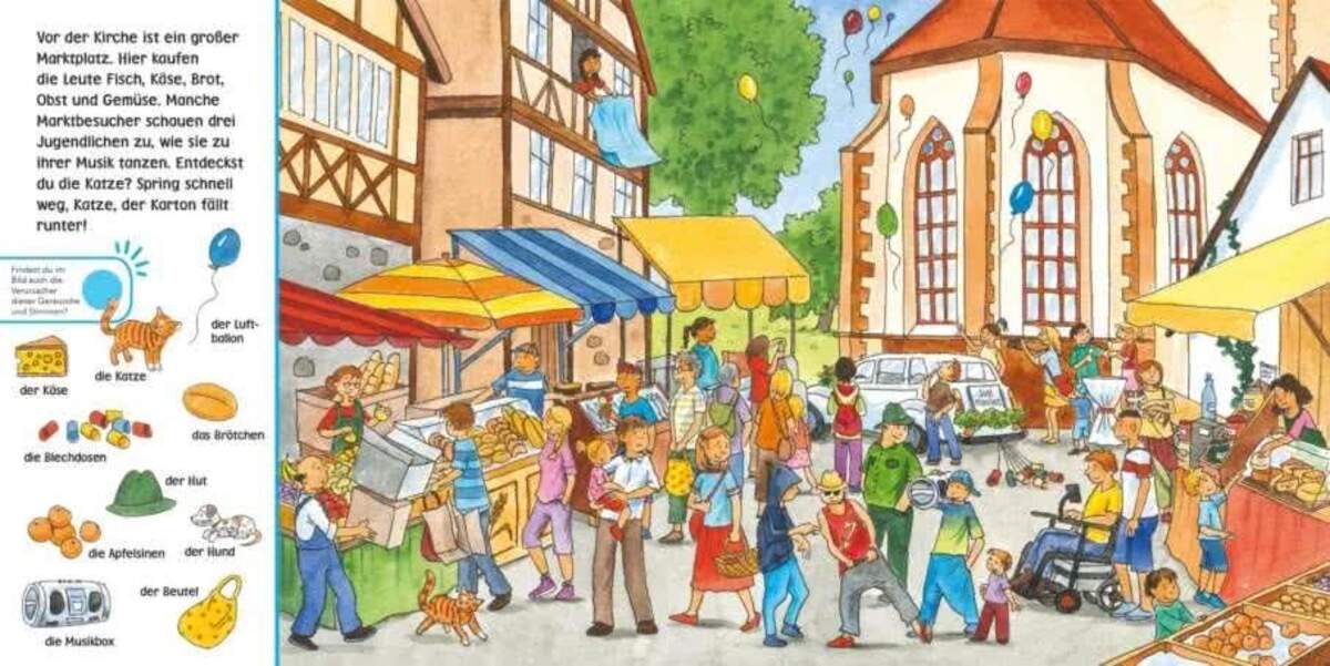 Carlsen Verlag Hör mal (Soundbuch): Wimmelbuch: In der Stadt