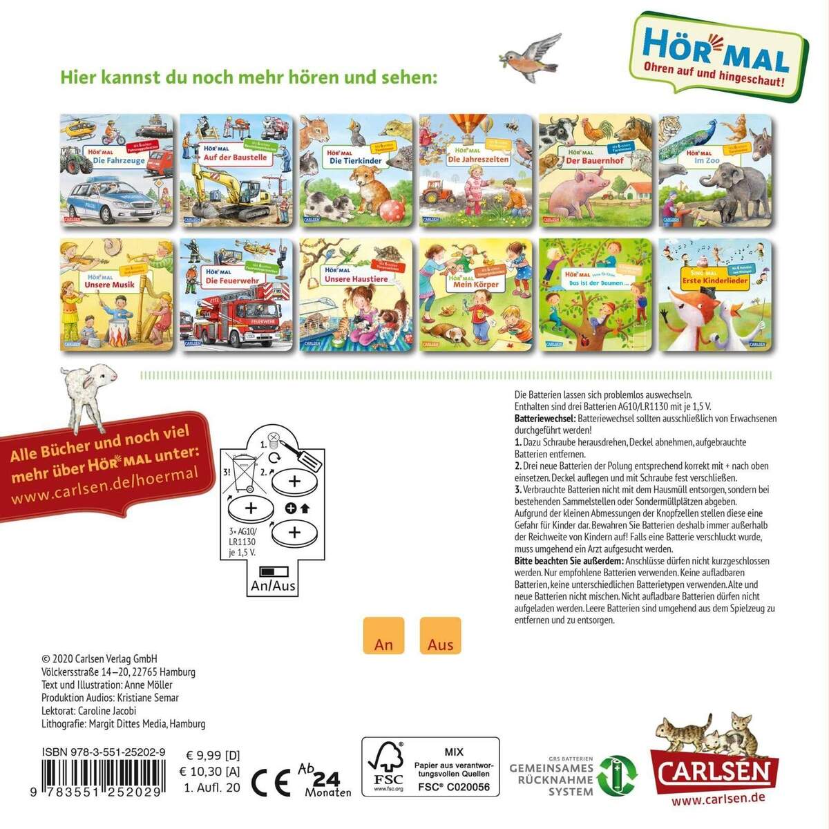 Carlsen Verlag Hör mal (Soundbuch): Das Jahr auf dem Bauernhof