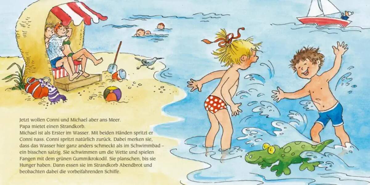 Carlsen Verlag LESEMAUS 205: "Conni geht zelten" + "Conni schläft im Kindergarten" Doppelband