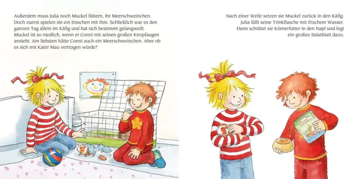 Carlsen Verlag LESEMAUS 207: "Conni übernachtet bei Julia" + "Conni in den Bergen" Doppelband