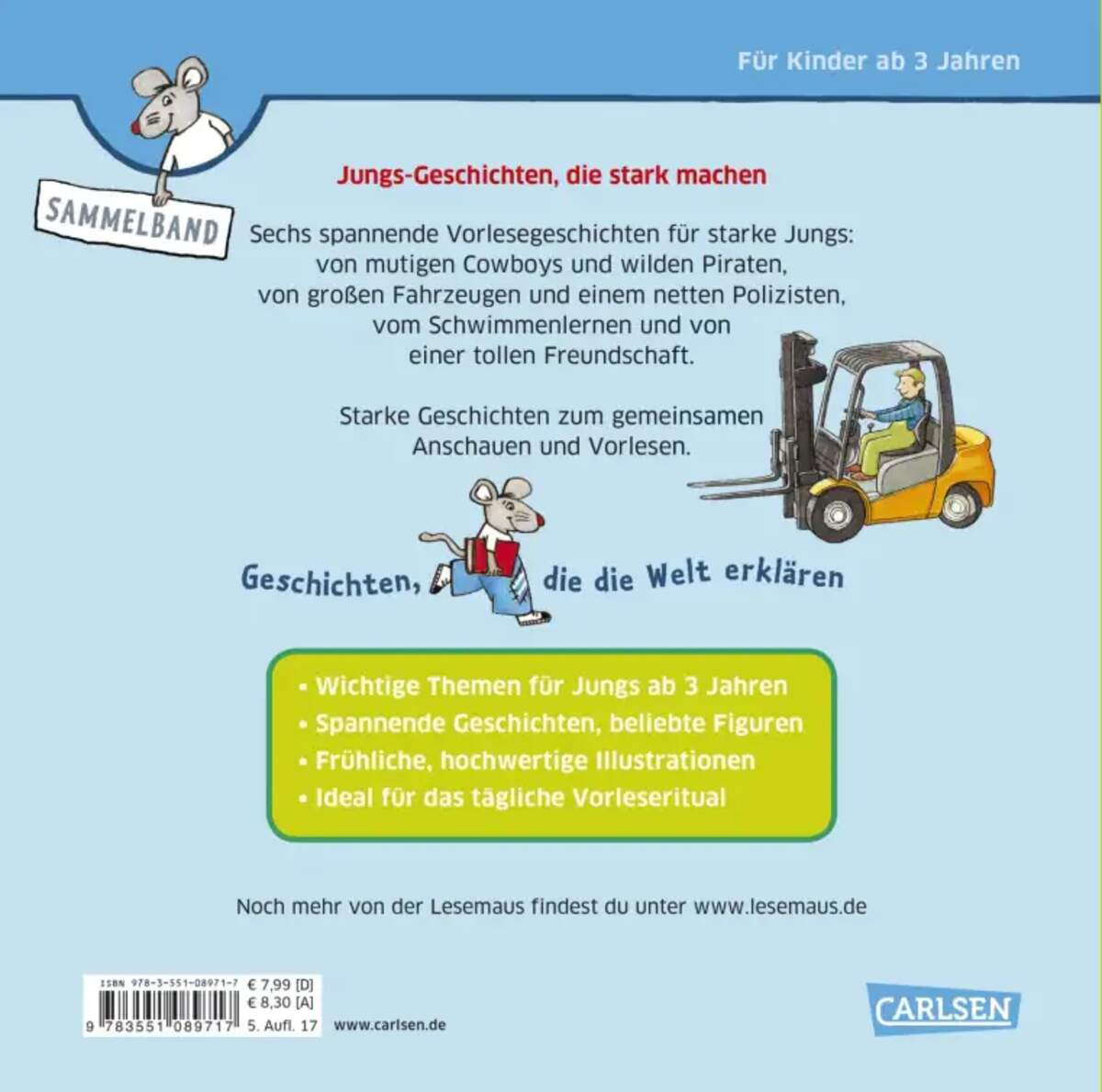 Carlsen Verlag LESEMAUS Sonderbände: Jungs-Geschichten, die stark machen