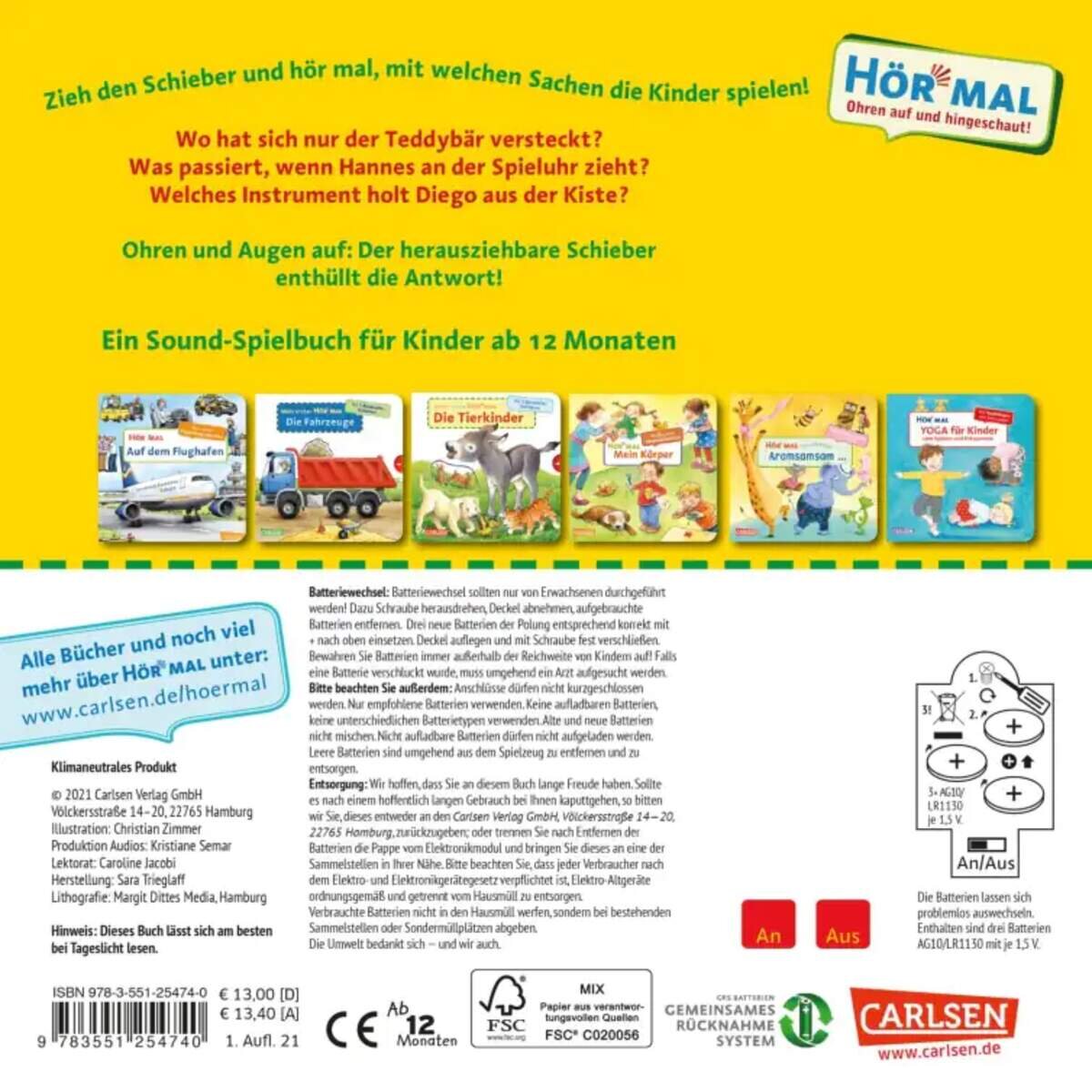 Carlsen Verlag Mein erstes Hör mal (Soundbuch ab 1 Jahr): Meine Spielsachen