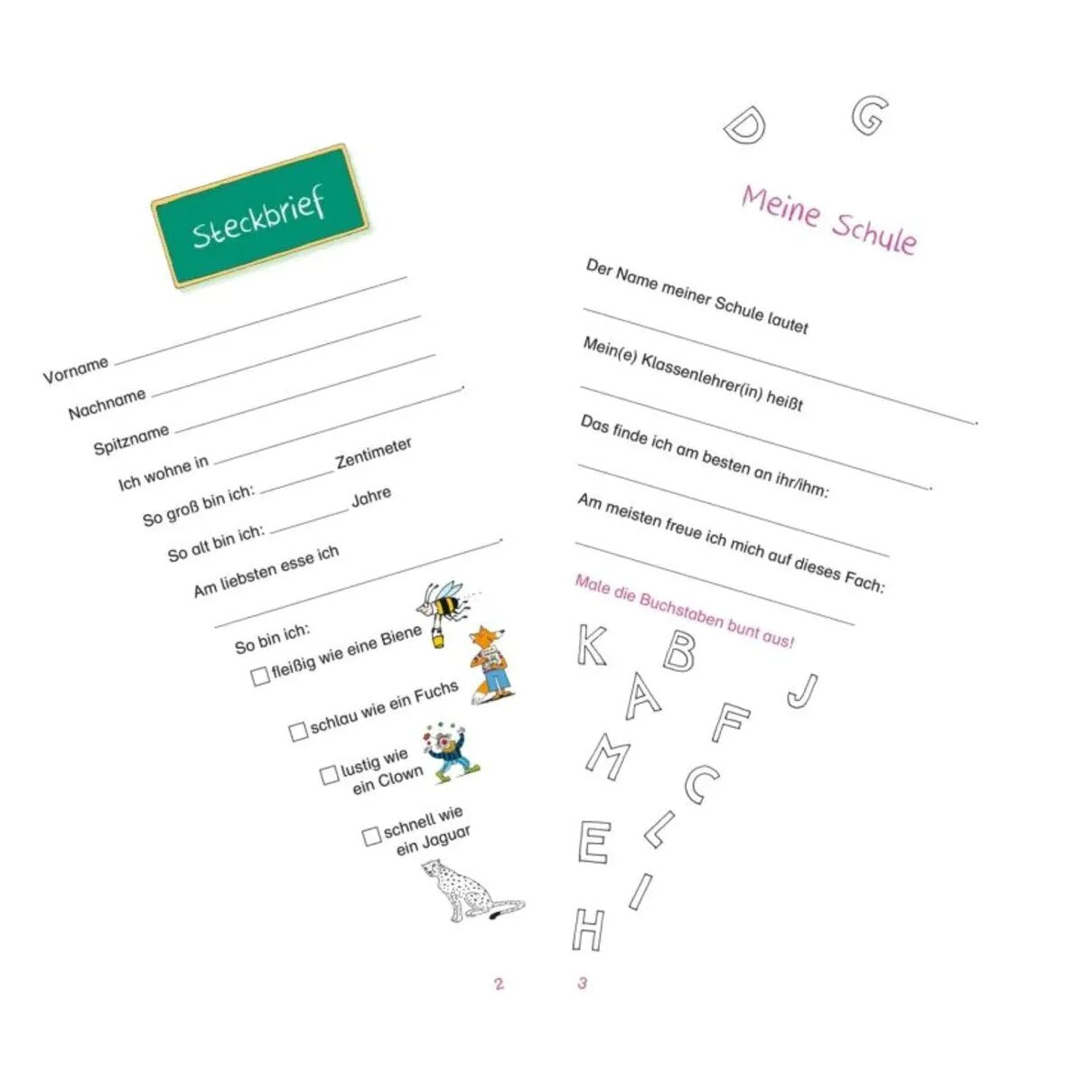 Carlsen Verlag Schlau für die Schule: Rätselspaß zum Schulstart mit Stickern (Schultüte 2023 rosa)