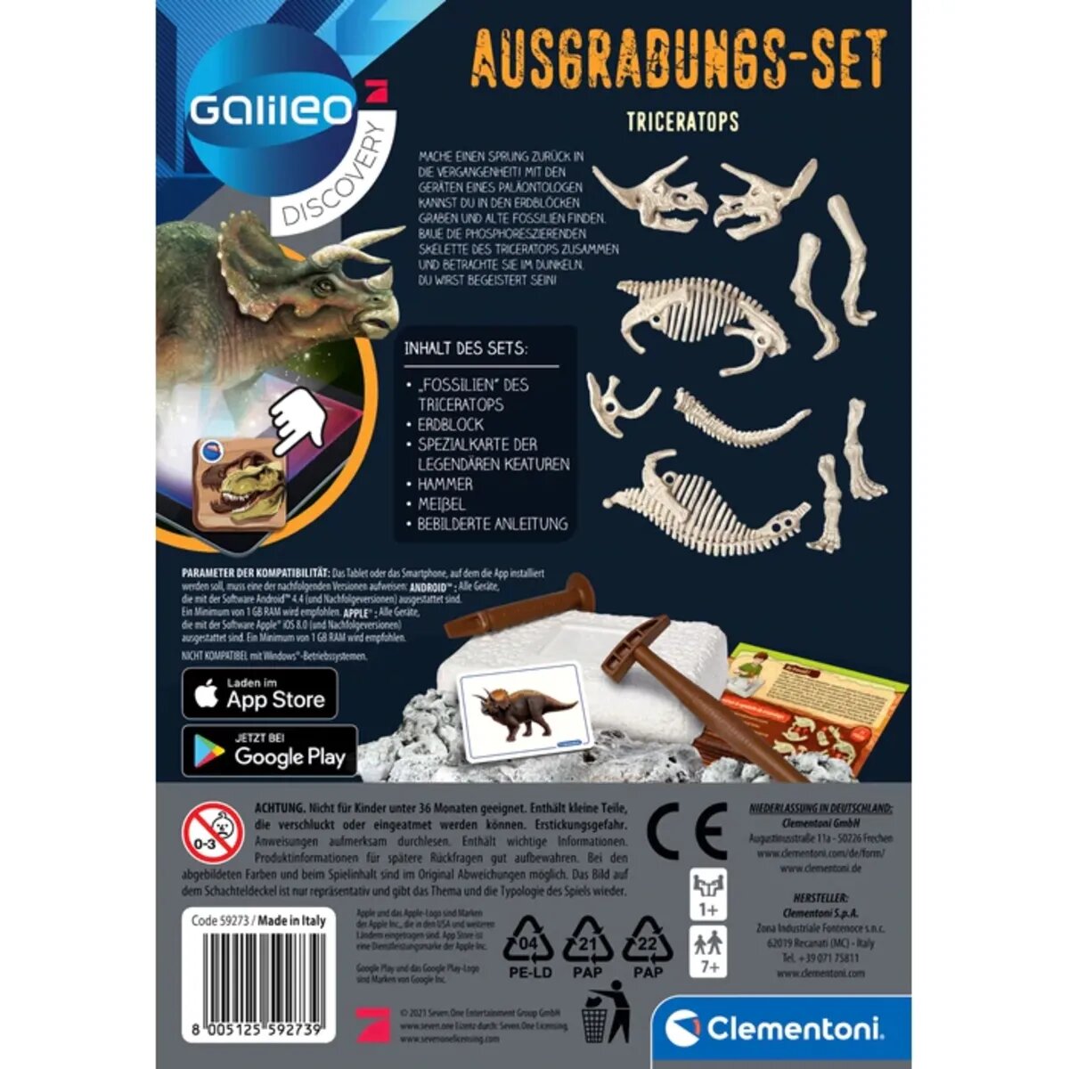Clementoni Ausgrabungs-Set Triceratops