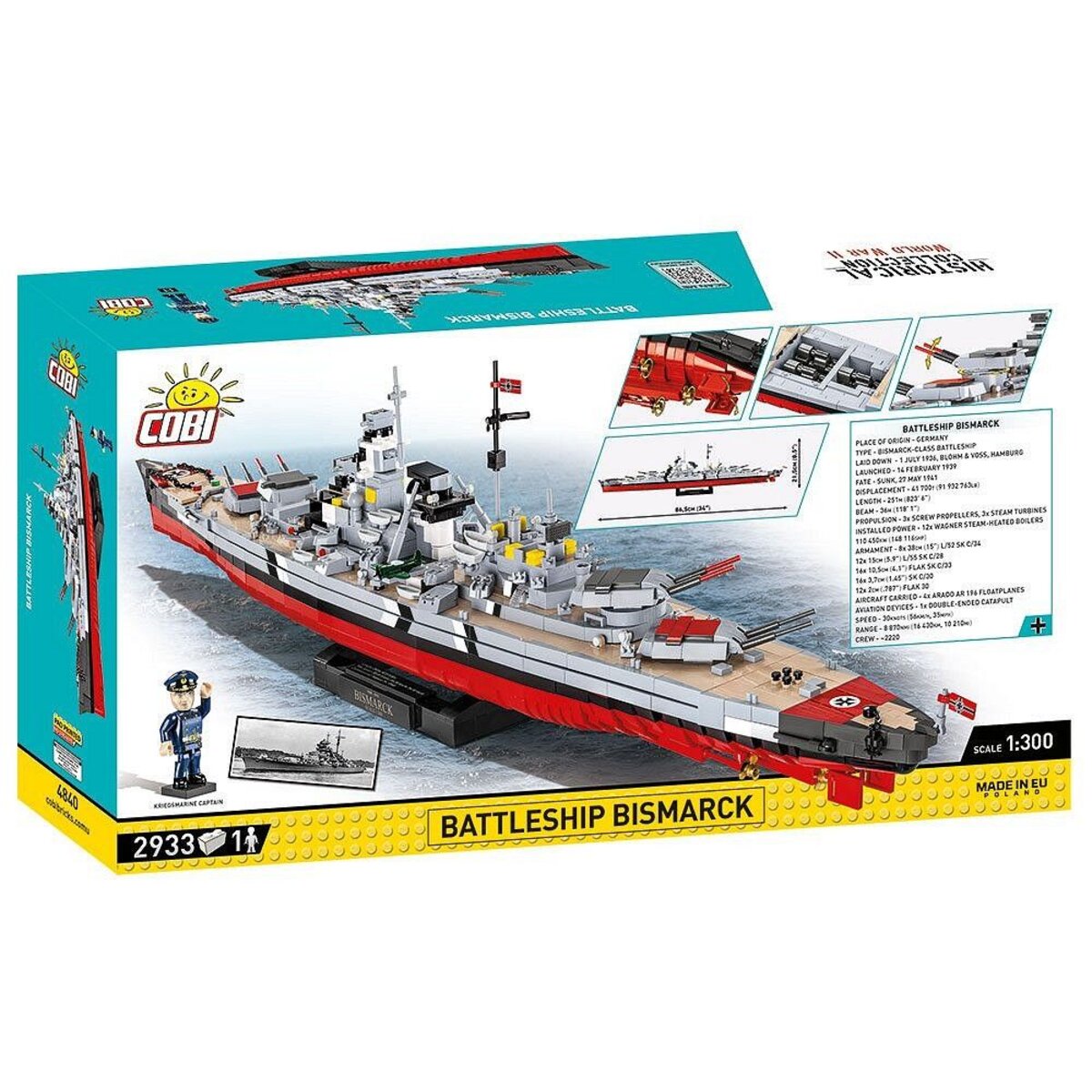 Cobi 4840 - Historical Collection - Battleship Bismarck - Executive Edition
