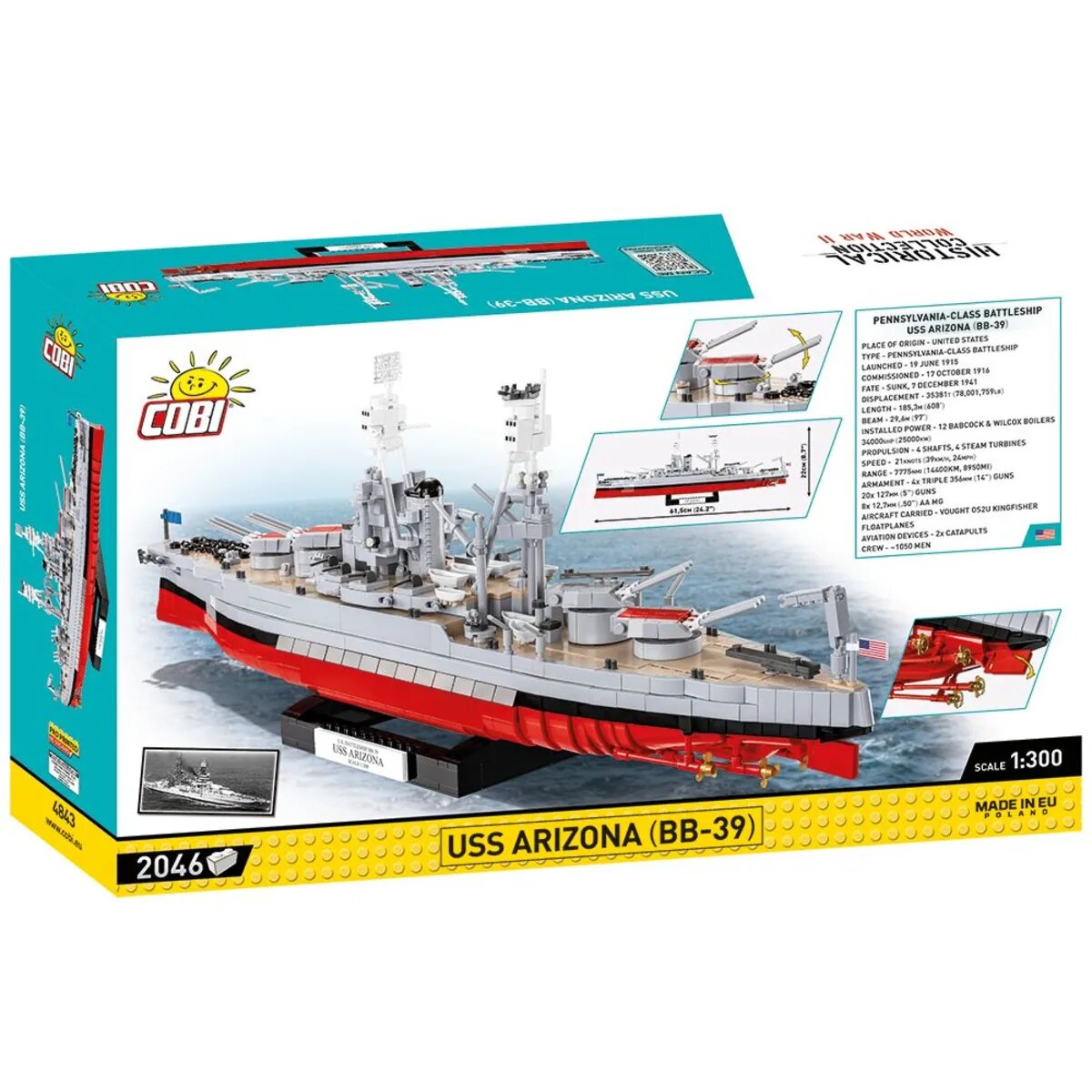 Cobi 4843 Historical Collection - USS Arizona (BB-39)
