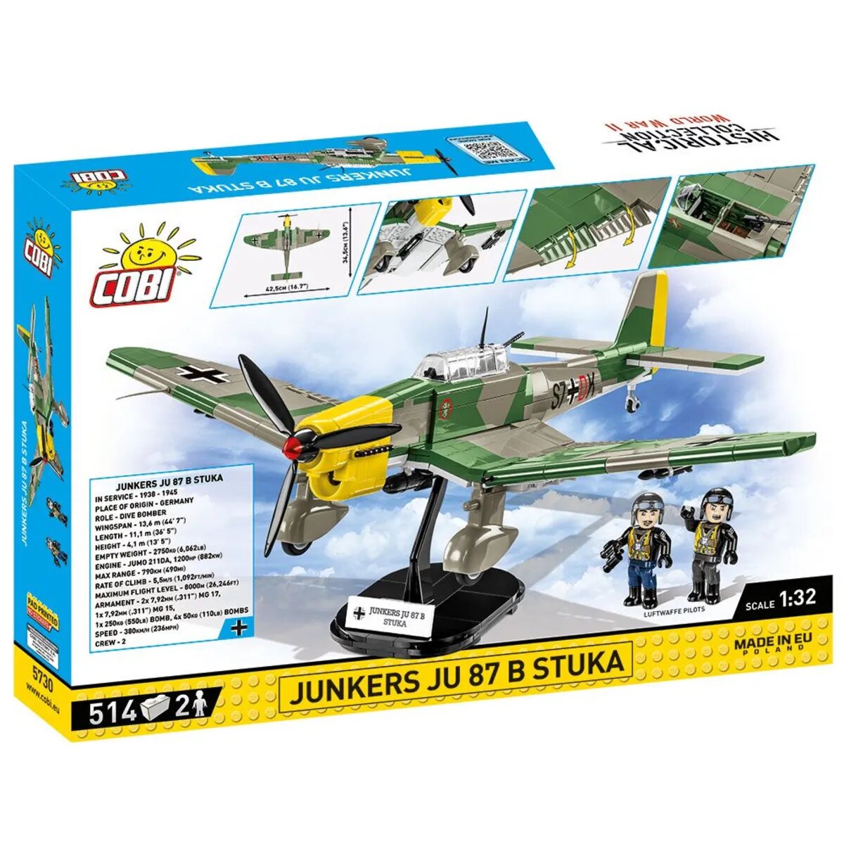 Cobi 5730 Historical Collection - Junkers Ju 87B Stuka