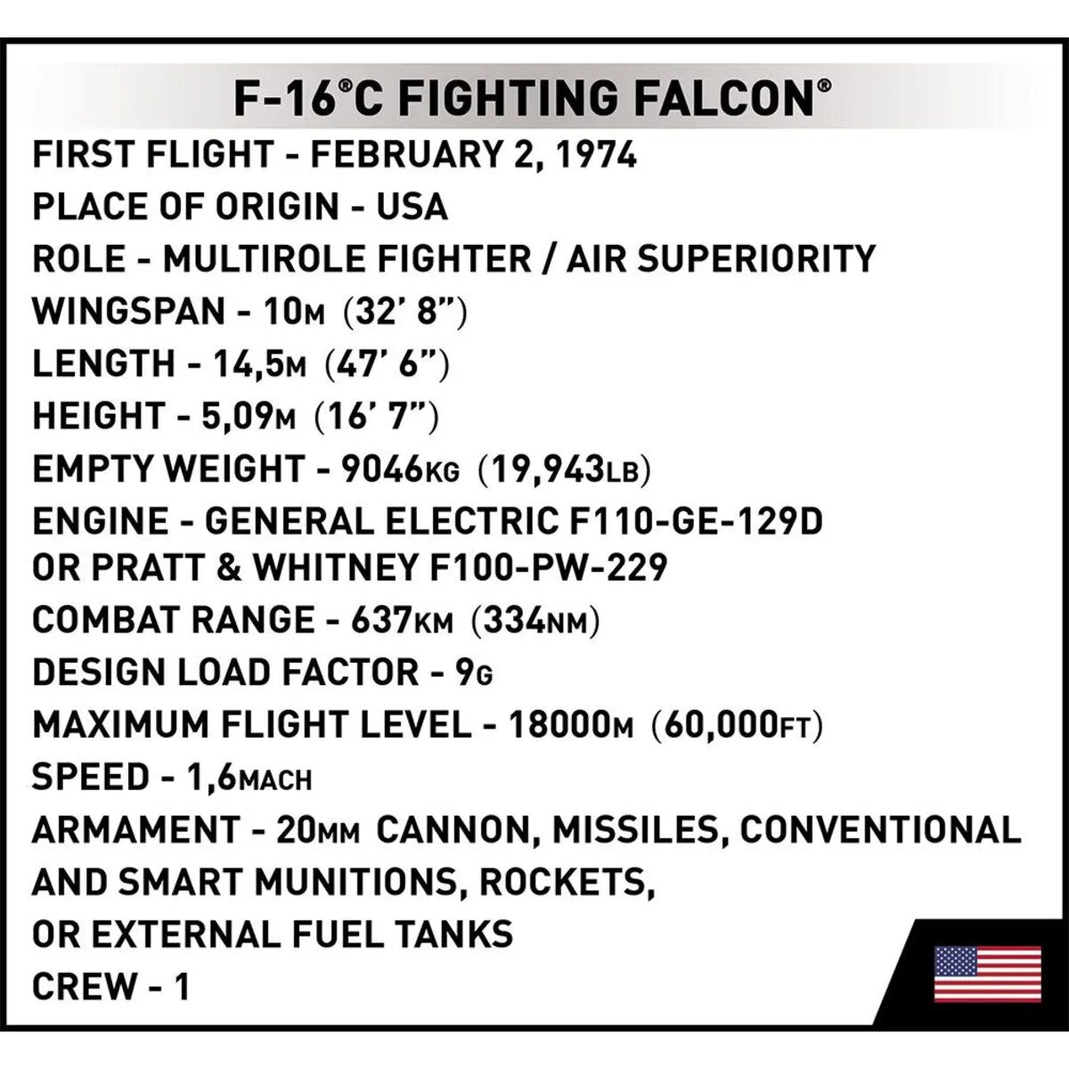 Cobi 5813 Armed Forces - F-16C Fighting Falcon