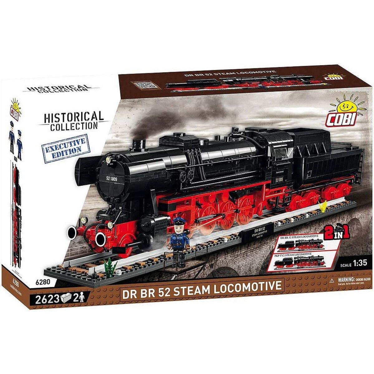 Cobi 6280 Historical Collection - DR BR 52 Steam Locomotive 2in1 - Executive Edition