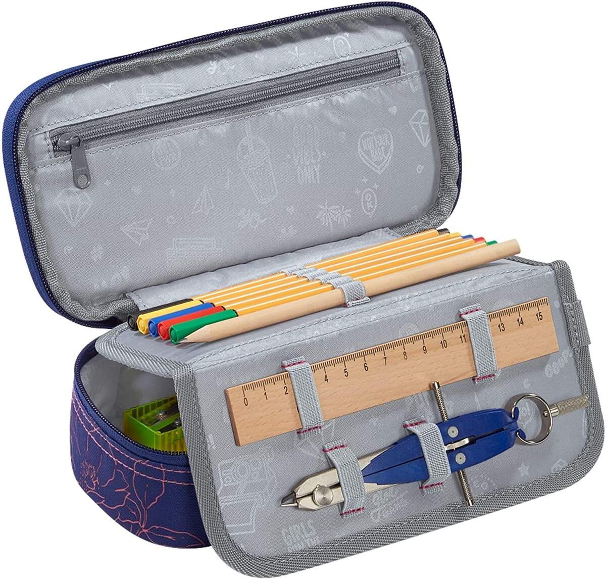 Coocazoo Schlampermäppchen, Sweet Rose, lila-rosa