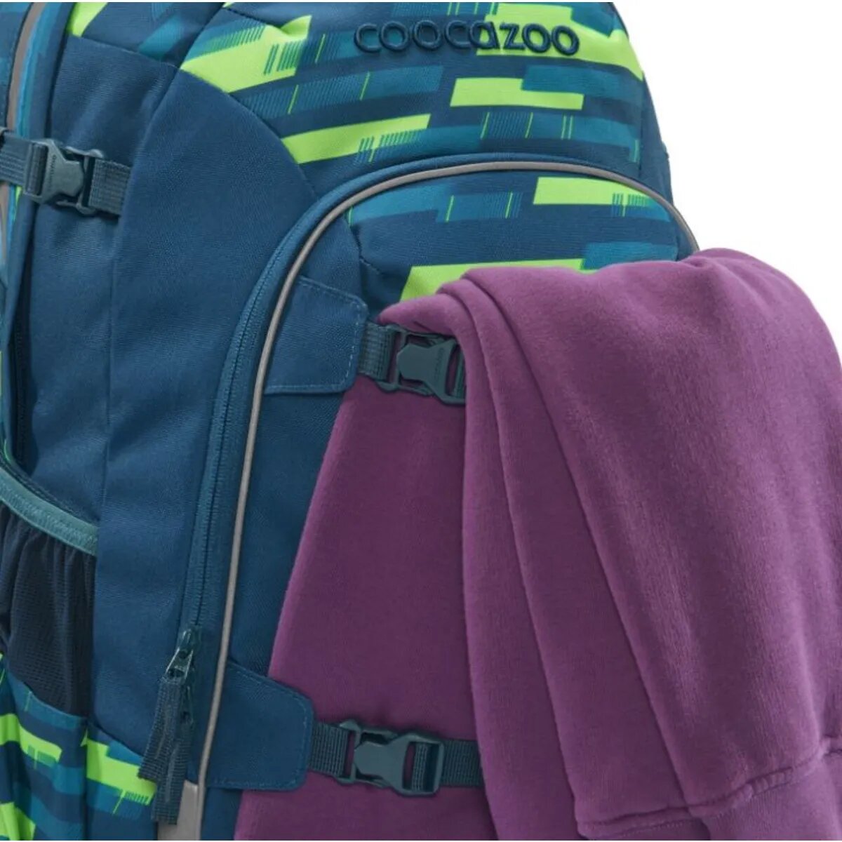 Coocazoo Schulrucksack JOKER, Lime Stripe