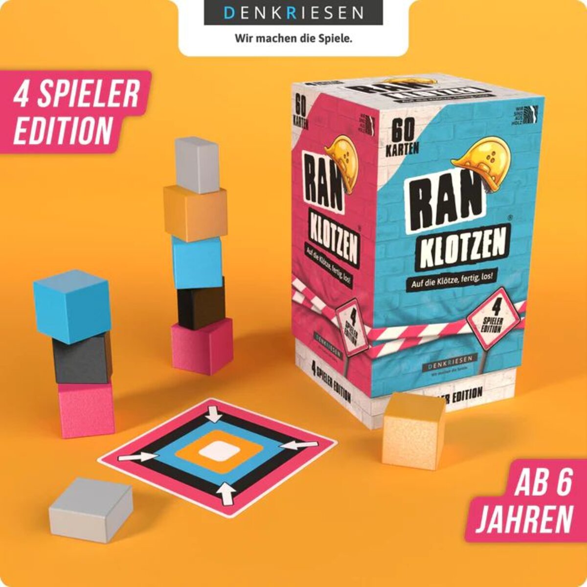 Denkriesen Ranklotzen - Auf die Klötze, fertig, los! 4 Spieler Edition