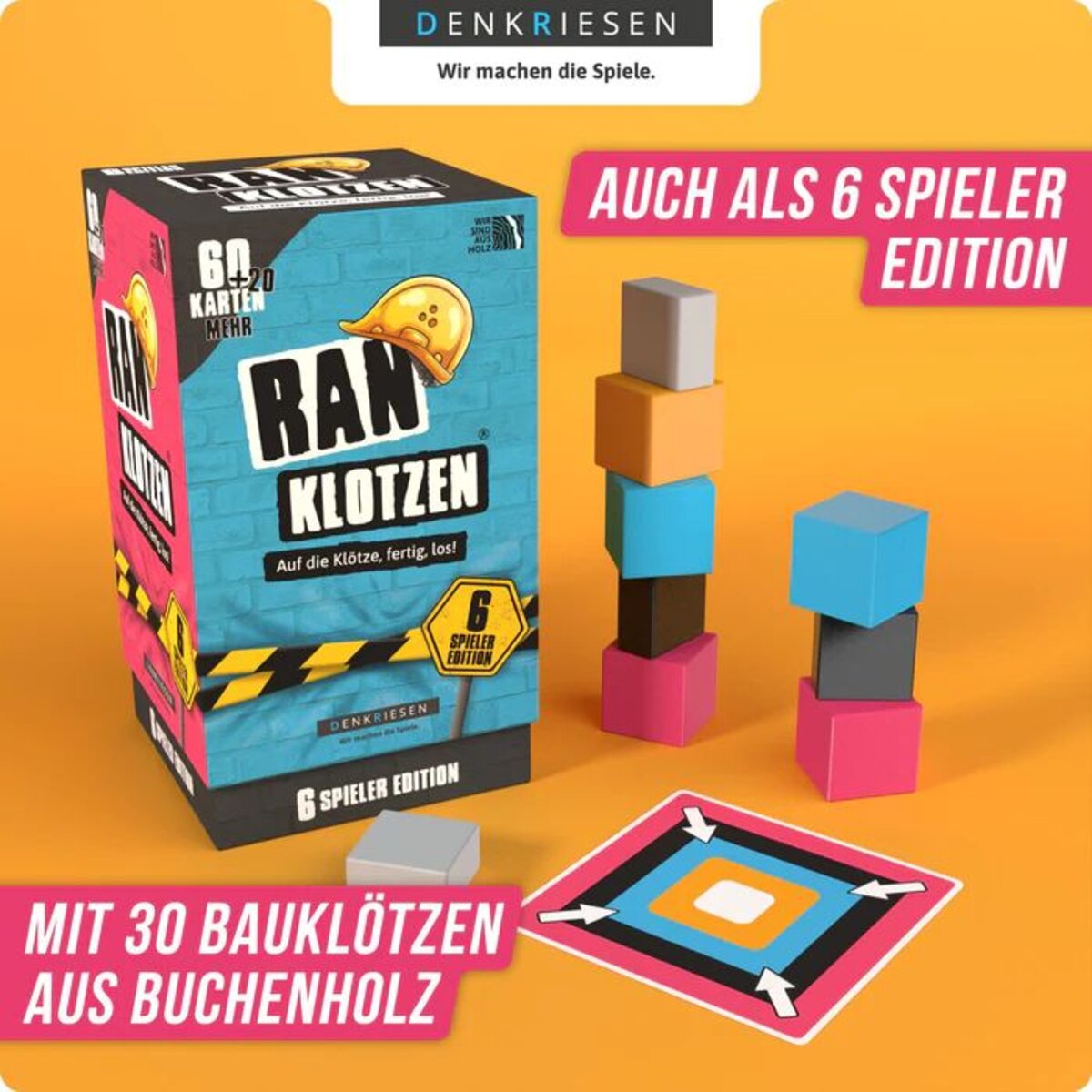 Denkriesen Ranklotzen - Auf die Klötze, fertig, los! 4 Spieler Edition