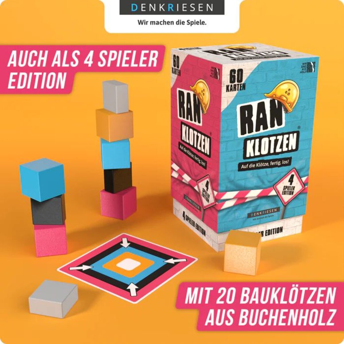 Denkriesen Ranklotzen "Auf die Klötze, fertig, los!" 6 Spieler Edition