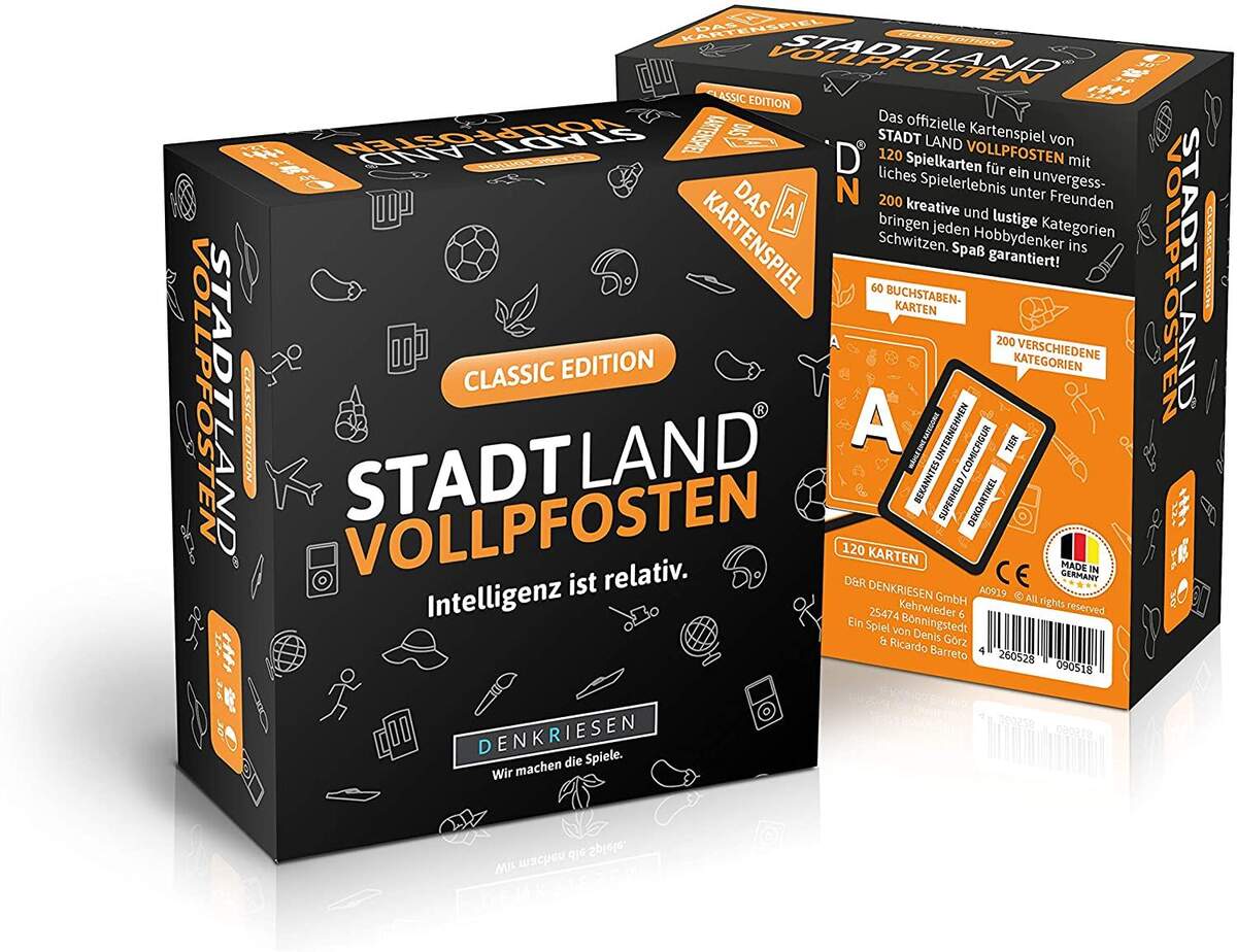 Denkriesen Stadt Land Vollpfosten® Das Kartenspiel – Classic Edition