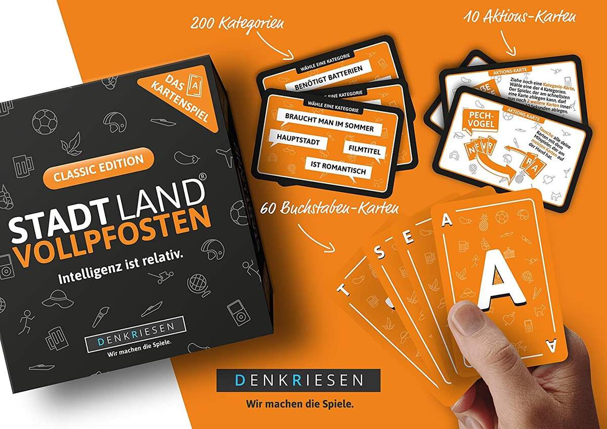 Denkriesen Stadt Land Vollpfosten® Das Kartenspiel – Classic Edition