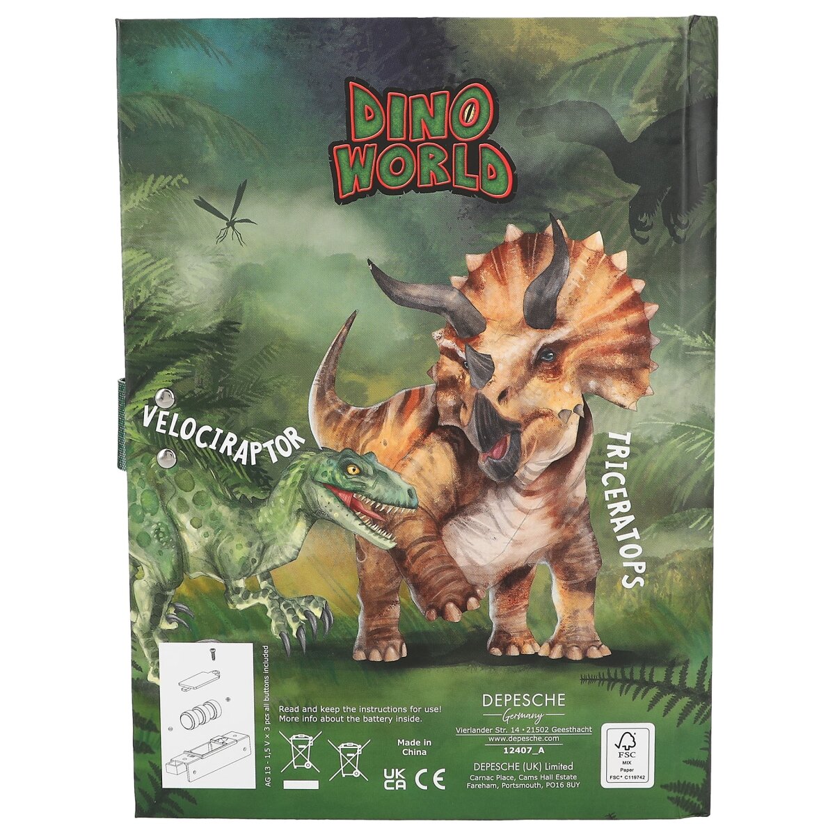 Depesche Dino World Geheimcode Tagebuch mit Sound
