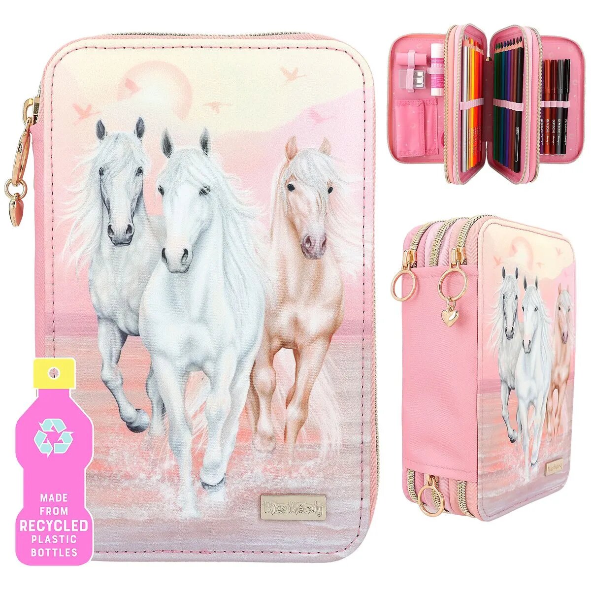 Depesche Miss Melody 3-Fach Federtasche SUNDOWN