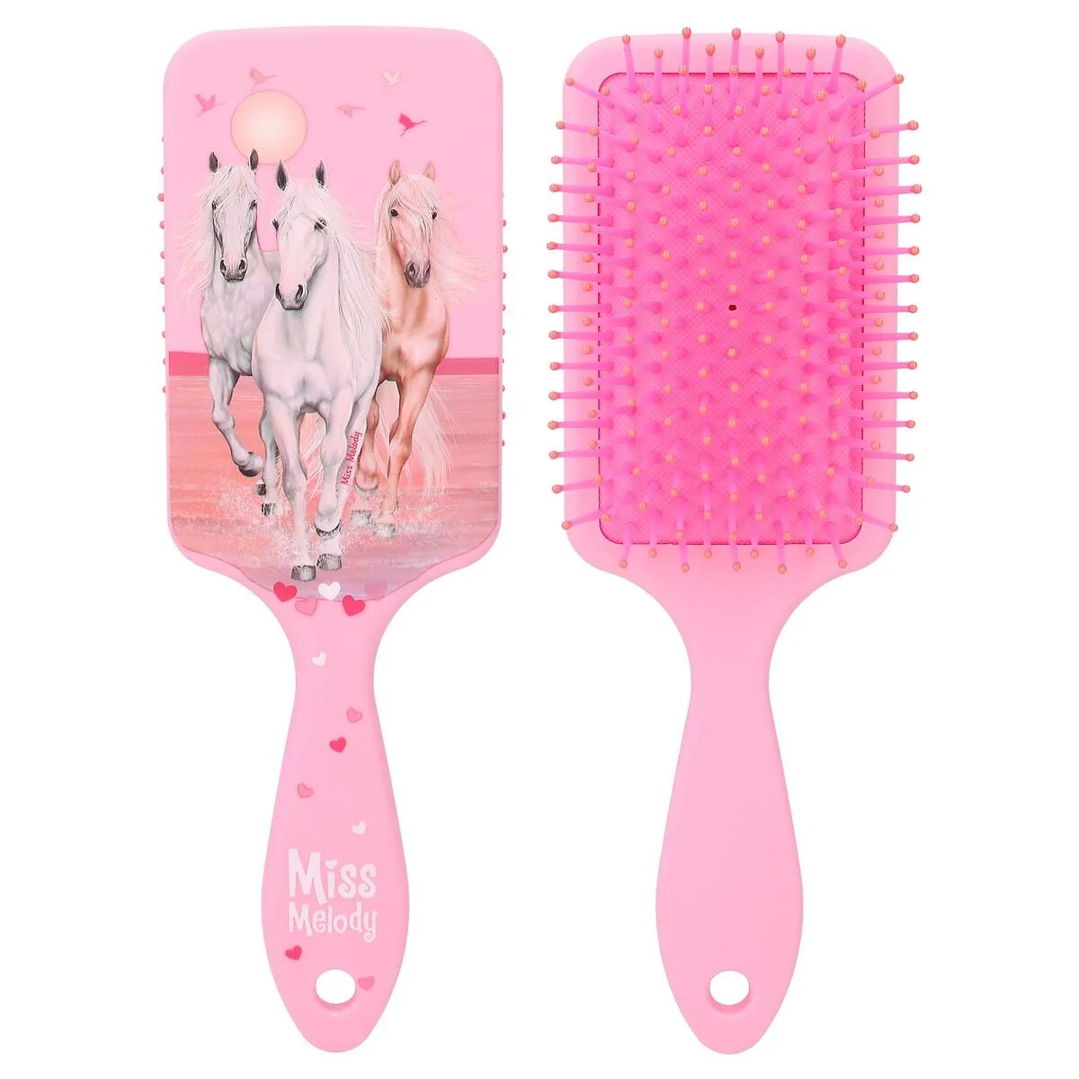 Depesche Miss Melody Haarbürste Rubber Finish, 1 Stück, 3-fach sortiert