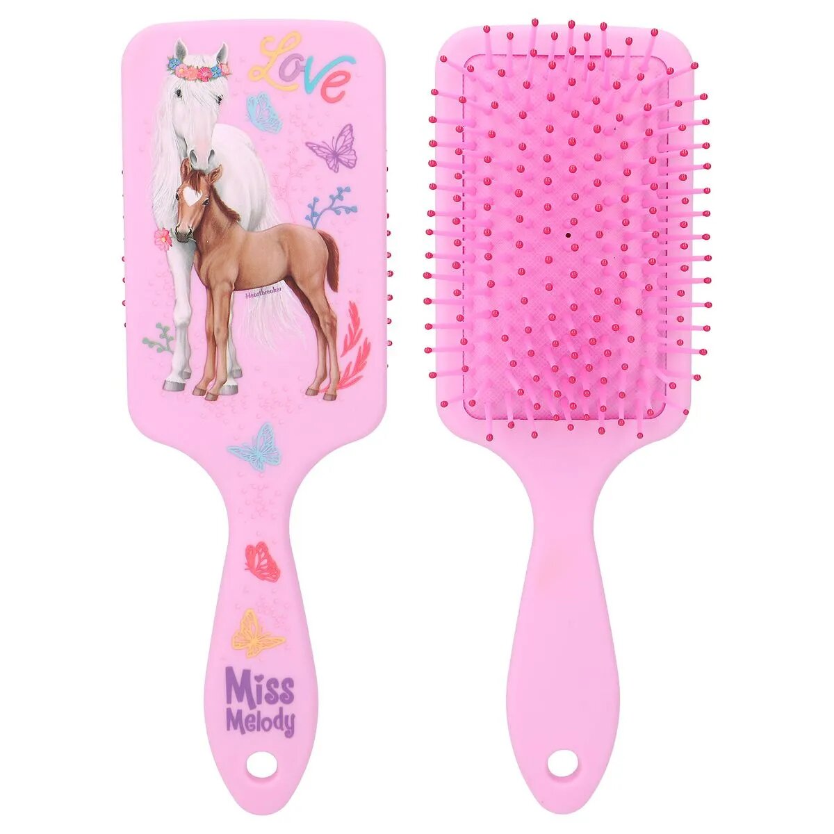 Depesche Miss Melody Haarbürste Rubber Finish, 1 Stück, 3-fach sortiert