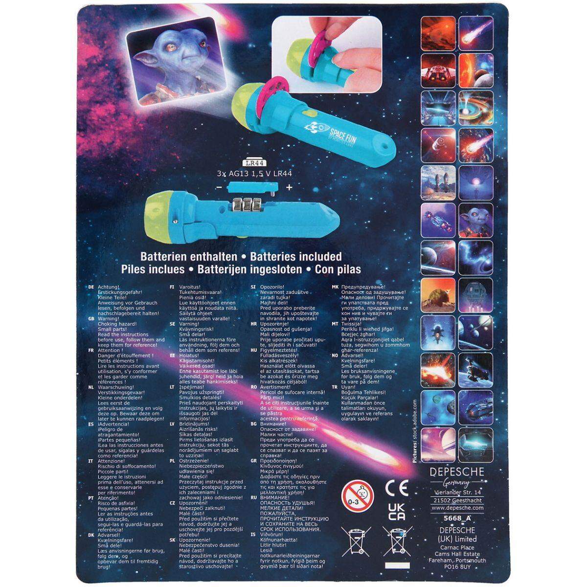 Depesche Monster Cars Taschenlampe Mit Bildeffekten SPACE FUN