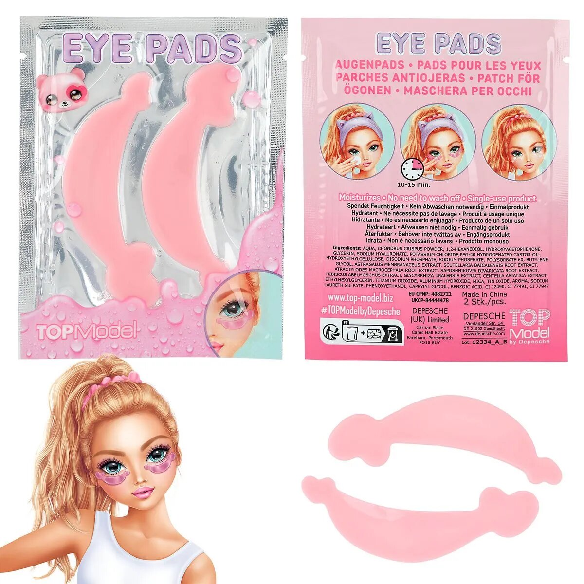 Depesche TOPModel Augenpads BEAUTY and ME, 1 Stück, 3-fach sortiert