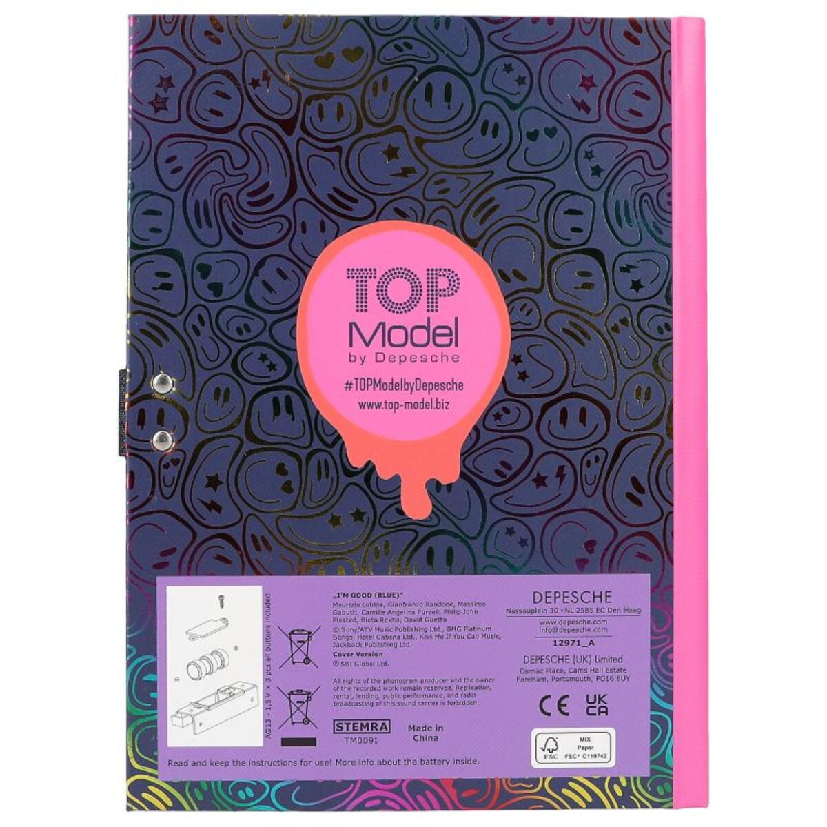 Depesche TOPModel Geheimcode Tagebuch mit Sound NIGHT LIGHT