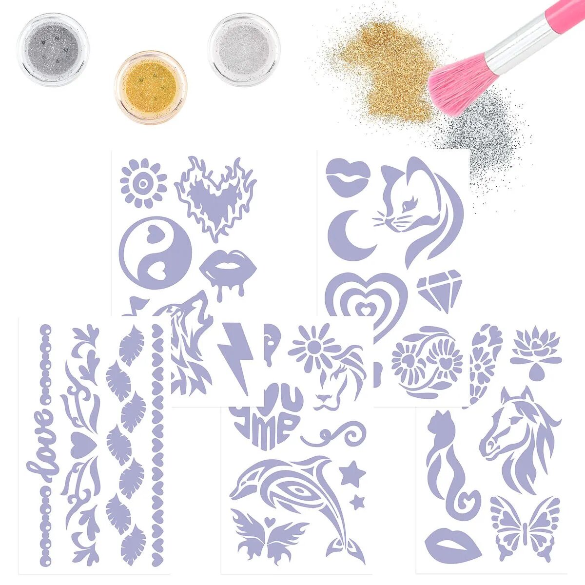 Depesche TOPModel Glitzer Tattoo Set BEAUTY and ME