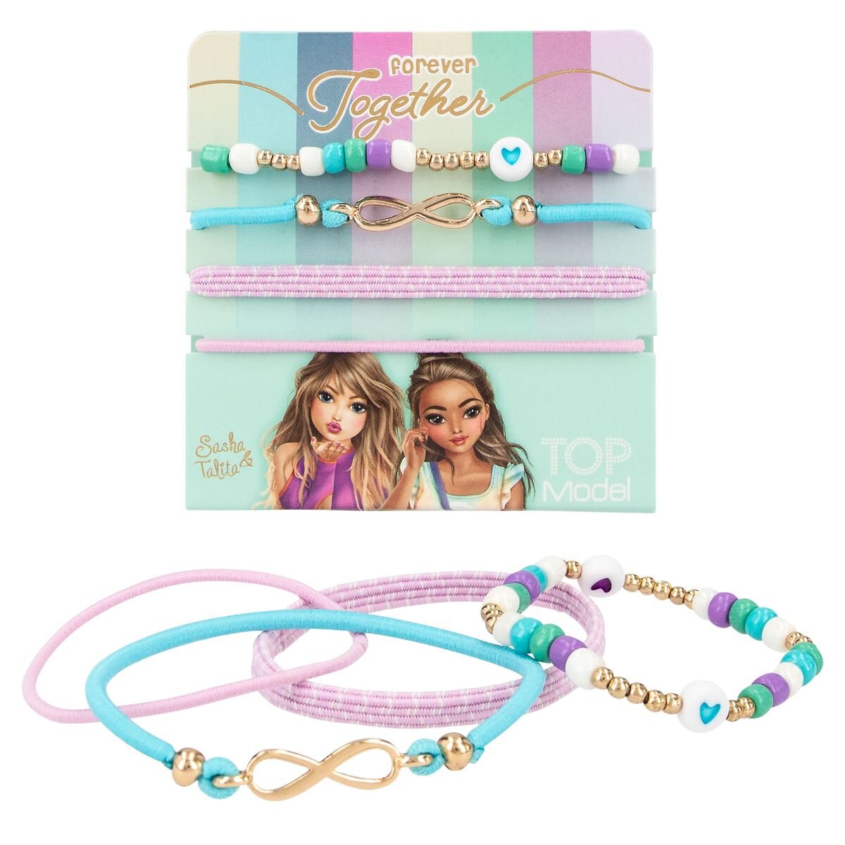 Depesche TOPModel Haar- und Armband Set, 1 Set, 3-fach sortiert