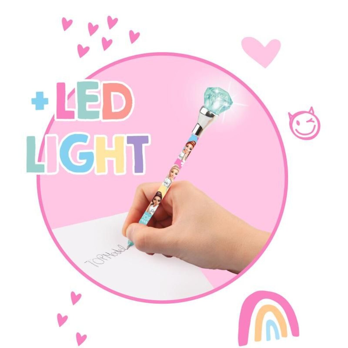 Depesche TOPModel Kugelschreiber mit Licht SNAP SHOTS, 1 Stück, 3-fach sortiert