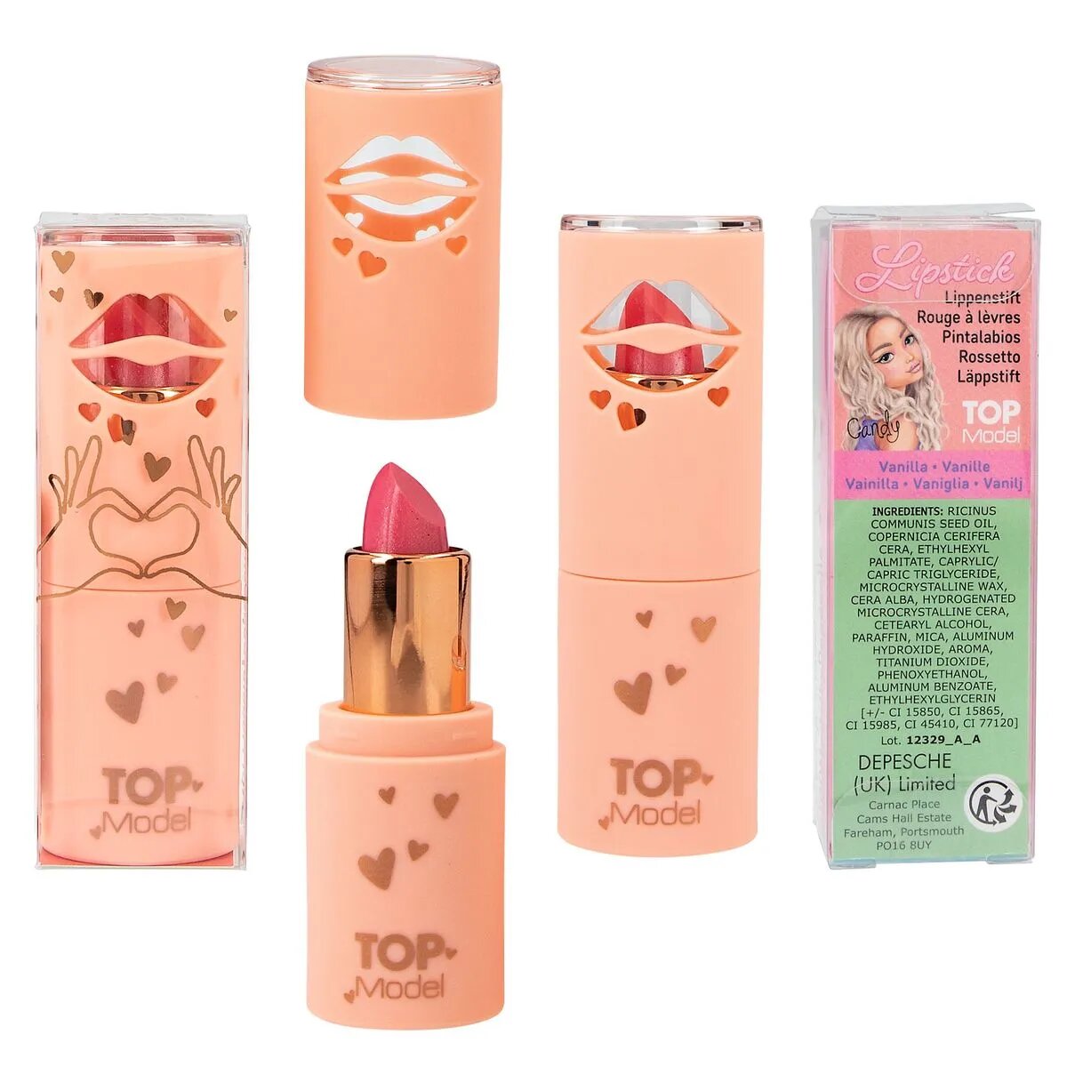 Depesche TOPModel Lippenstift BEAUTY and ME, 1 Stück, 4-fach sortiert