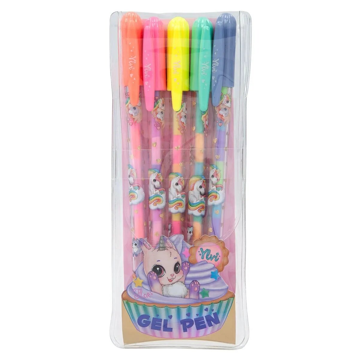 Depesche Ylvi Gelstifte-Set in 5 Regenbogenfarben
