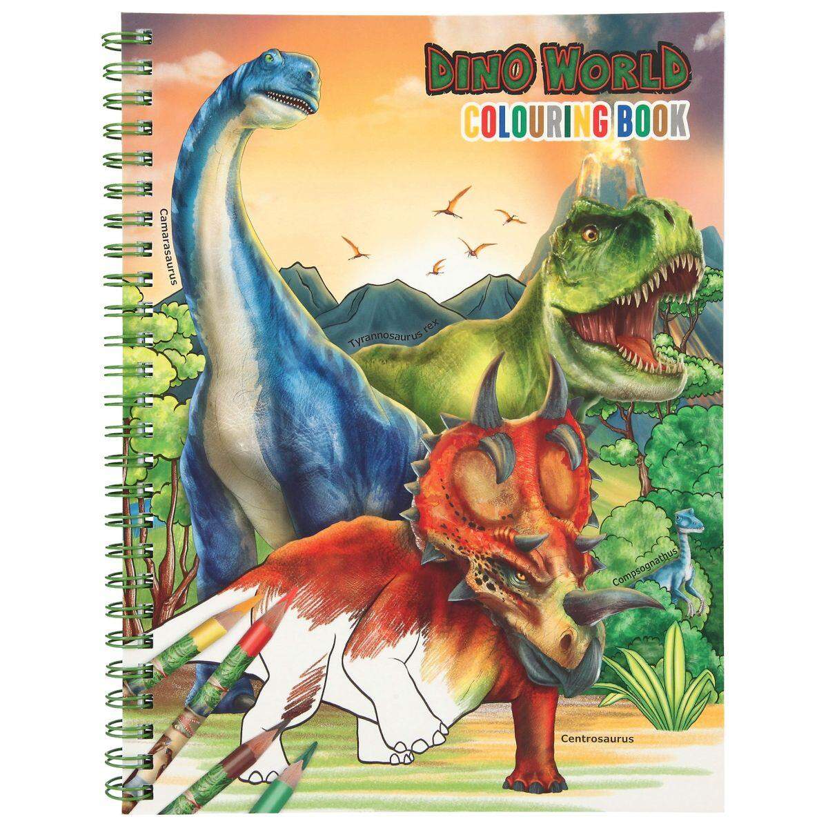 Dino World Malbuch mit Buntstiften Dino World